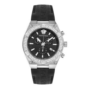 Versace  V-Sporty Greca Strap Watch Silver Mens